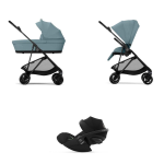 Cybex Trio Melio Carbon Stormy Blue con Cloud G I-Size