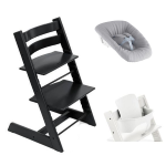 Stokke sedia Tripp Trapp Black con Baby set 2 e Newborn