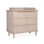 Childhome Cassettiera Fasciatoio 3 Cassetti Nordica Naturale in Rovere