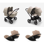 Donkey 5 Trio Gemellare Black-Desert Taupe e Cloud G Plus I-Size