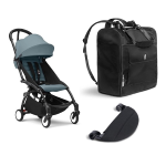 Stokke Passeggino Yoyo 3 Black-Aqua con Zaino e poggiagambe