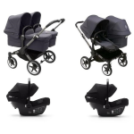 Bugaboo Donkey 5 Trio Gemellare Graphite-Stormy Blue e Turtle Air