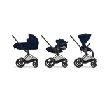 Cybex Trio Priam Rebellious Denim Blue con Telaio Matt Black e Cloud T
