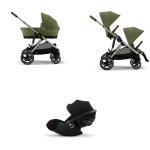 Cybex Trio Fratellare Gazelle S TPE MOSS GREEN con Cloud G PLUS
