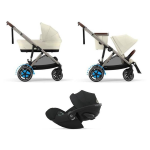 Cybex Trio e-Gazelle S TPE Seashell Beige con Cloud G Plus I-Size