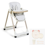 Seggiolone Pappa Tasty Eco Bianco con set Pappa Rosa