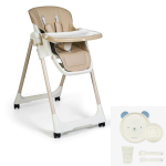 Seggiolone Pappa Tasty Eco Sabbia con Set Pappa Cielo