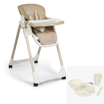Seggiolone Pappa Tasty Eco Sabbia con set Pappa Verde