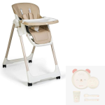 Seggiolone Pappa Tasty Eco Sabbia con set Pappa Rosa