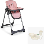 Seggiolone Pappa Tasty Eco Pink con Set Pappa Verde