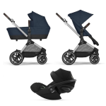 Cybex Trio EOS LUX SLV Ocean Blue con Cloud G i-Size