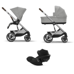 Cybex Trio Balios S Lux SLV Stone Grey con Cloud G i-Size