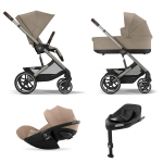Cybex 4 in 1 Balios S lux Almond Beige con Cloud G i-Size Plus e Isofix