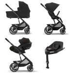 Cybex 4 in 1 Balios S Lux BLK Moon Black con Cloud G i-Size e Isofix