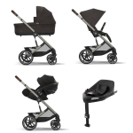 Cybex 4 in 1 Balios S Lux TPE Chocolate Brown con Cloud G i-Size Plus e Isofix