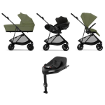 Cybex 4 in 1 Melio Carbon Moss Green con Cloud G I-Size e Isofix