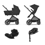 Cybex 4 in 1 Eos Lux BLK Moon Black con Cloud G i-Size e Isofix