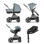 Cybex 4 in 1 EOS LUX TPE Sky Blue con Cloud G Plus i-Size e Isofix
