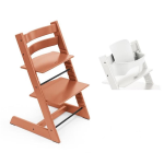 Stokke Seggiolone Tripp Trapp 2 in 1 Terracotta con Baby set white