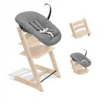 Stokke Seggiolone per neonati Tripp Trapp 2 in 1 Natural con Newborn Antracite