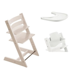 Stokke Seggiolone Tripp Trapp 3 in 1 Whitewash con vassoio