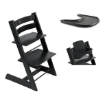 Stokke Seggiolone Tripp Trapp 3 in 1 Black con vassoio