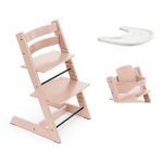 Stokke Seggiolone Tripp Trapp 3 in 1 Serene Pink con vassoio