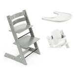 Stokke Seggiolone Tripp Trapp 3 in 1 Glacier Green-white con vassoio