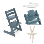 Stokke Seggiolone Tripp Trapp 4 in 1 Fiordo Blu con cinture
