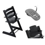 Stokke Seggiolone per neonati Tripp Trapp 3 in 1 Black con Newborn