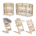 Stokke Set Nascita neonato Sleepi V3 e Tripp Trapp Natural