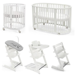 Stokke Set Nascita neonato Sleepi V3 e Tripp Trapp White