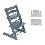 Stokke Sedia Tripp Trapp Fiordo Blue con cuscino