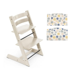 Stokke Sedia Tripp Trapp Vanilla White con cuscino