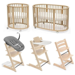 Stokke Set Nascita neonato Sleepi V3 e Tripp Trapp Natural