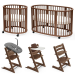 Stokke Set Nascita neonato Sleepi V3 e Tripp Trapp Warm Brown