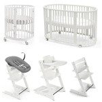 Stokke Set Nascita neonato Sleepi V3 e Tripp Trapp White