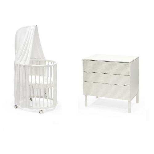 Stokke Cameretta Sleepi V3 Mini White con materasso e cassettiera