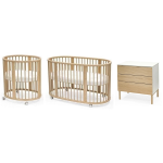 Stokke Cameretta Sleepi V3 Natural Culla-Lettino e Cassettiera con materassi