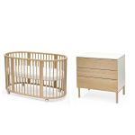 Stokke Cameretta Sleepi V3 Natural con materasso e cassettiera
