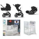 Set Neonato Trio Cybex Balios S Lux Moon Black e Culla evolutiva Glam 9x1