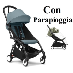 Stokke Passeggino Yoyo 3 Black-Aqua con parapioggia