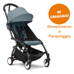 Stokke Passeggino Yoyo 3 Black-Aqua con parapioggia