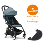 Stokke Passeggino Yoyo 3 Black-Aqua con Poggiagambe