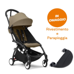 Stokke Passeggino Yoyo 3 Black-Toffe con Poggiagambe
