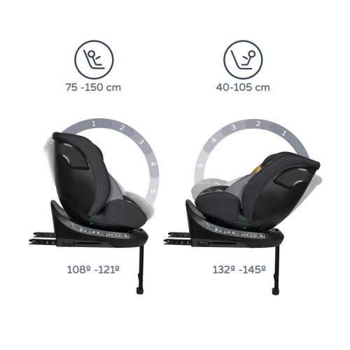 Seggiolino Auto Denver Isofix Light grey Gruppo 0-1-2-3 40-150cm