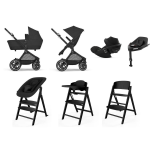 Cybex Set Nascita Neonato Trio Eos Lux con Isofix e Click & Fold 4 in 1