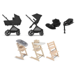 Cybex Set Nascita Neonato Trio Eos Lux con Isofix e Tripp Trapp 4 in 1