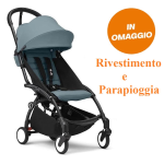 Stokke Passeggino Yoyo 3 Black-Aqua con parapioggia