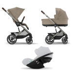 Cybex Trio Balios Almond Beige con Cloud G I-Size Fog Grey